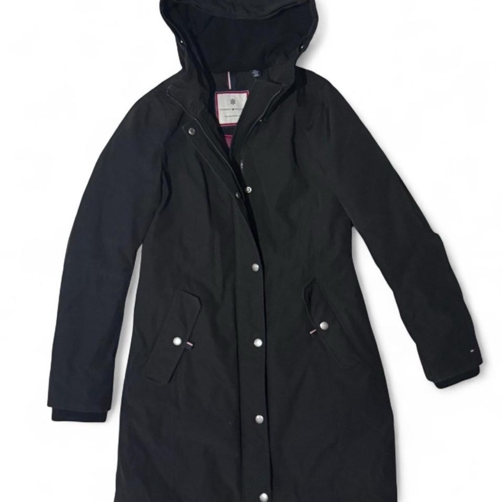 Tommy Hilfiger Black Hooded Coat